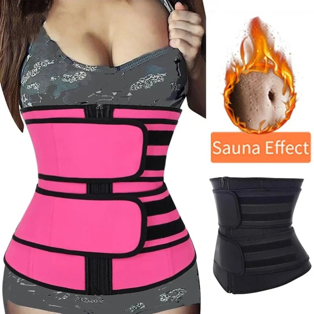 Women Waist Trainer Cincher Corset Tummy Control Workout Sweat Band Slimmer Belly Belt Weight Loss Sports Girdle